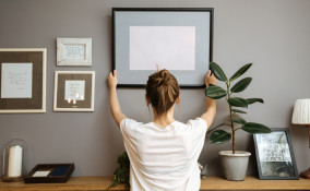 come appendere cornice, appendere cornice