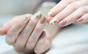 nail art, color carne, pesca