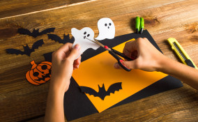 lavoretti halloween facili, lavoretti halloween decoupage, halloween decoupage