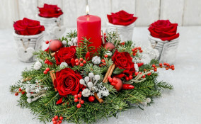 centrotavola, natale, corteccia