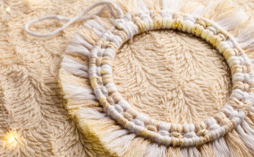 ghirlanda natale macramè