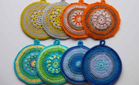 Presine all'uncinetto da cucina