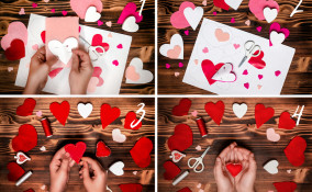 cuore feltro fai da te, come fare cuore feltro, cuore feltro tutorial