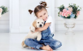 bambini, cura, cuccioli