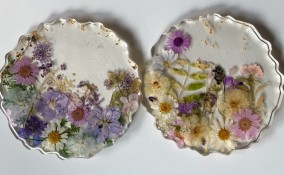 palline natale fiori secchi