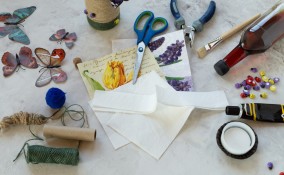 sacchetto pane fai da te, decorazioni decoupage