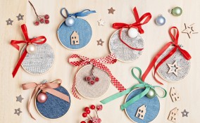 decorazioni natale fai da te riciclo jeans, decorazioni natale fai da te, decorazioni natale jeans