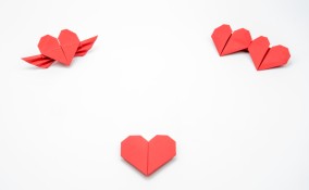 cuore fiocco origami