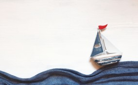 decorazione barchette stoffa