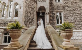 strascico dell'abito da sposa