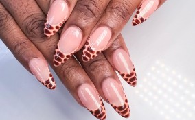 french manicure animalier
