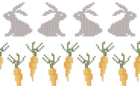 conigli a punto a croce, conigli punto croce, conigli punto croce schemi