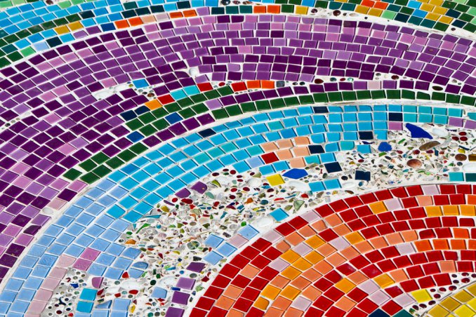 mosaico, divertente, figli, gioco