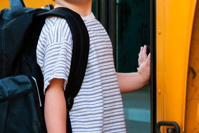 primo, giorno, scuola, atteggiamento, inizio