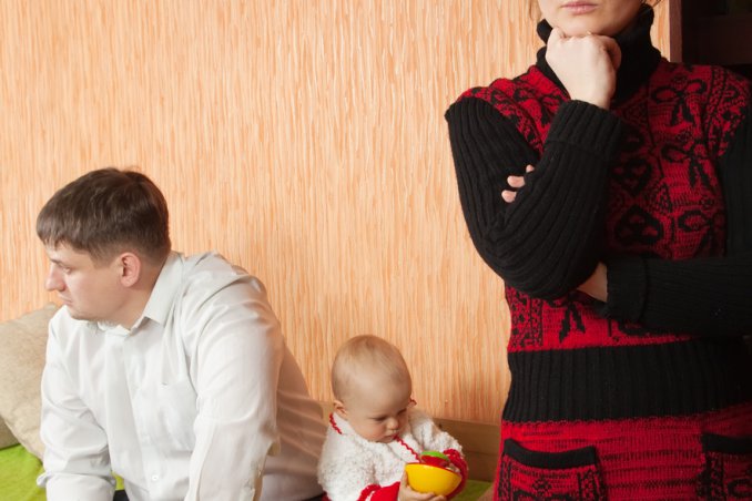 coppia, crisi, figlio, di, troppo