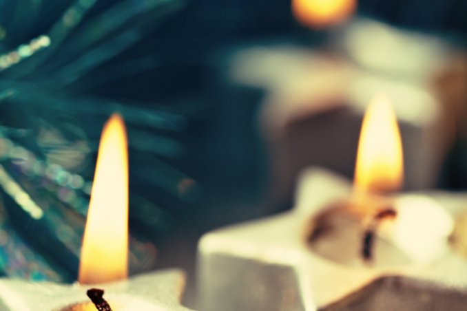 Candele faidate Natale decorazioni