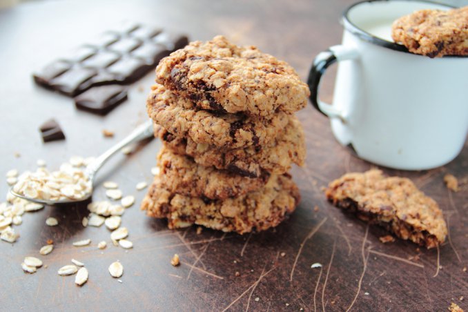 cookies biscotti fiocchi avena cioccolato