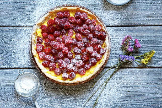 crostata lamponi mela marmellata ricotta