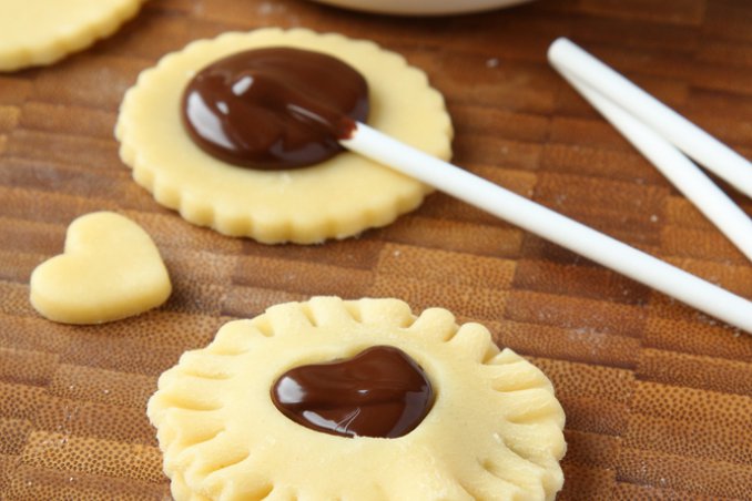 Lollipops biscotti pasta frolla marmellata nutella