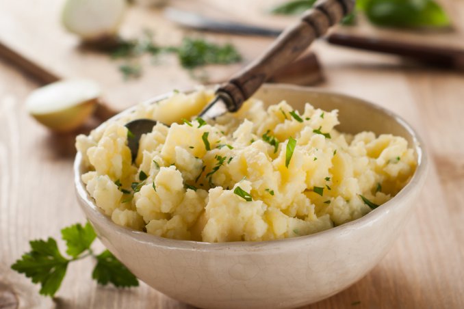 purè patate prezzamolo aglio