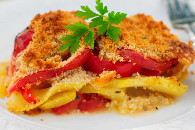 peperoni pangrattato cipolle gratin capperi
