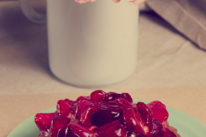 crostata marmellata fragole rosa rose