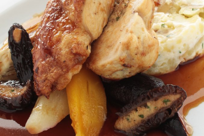 faraona ripiena funghi