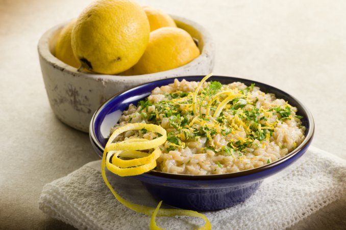 risotto riso limone rosmarino olio