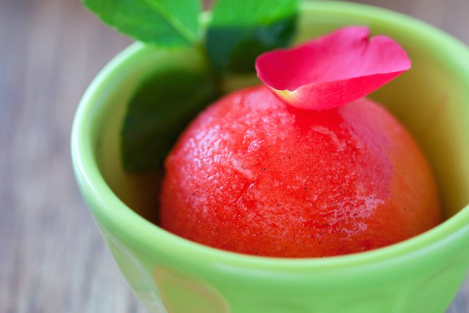 Sorbetto anguria e menta