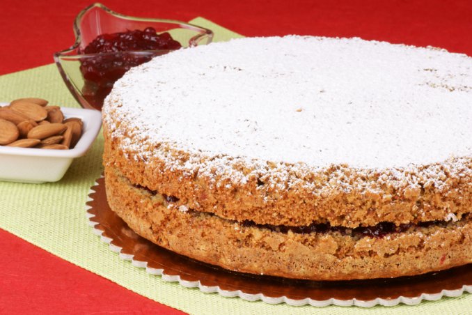 torta grano saraceno senza glutine marmellata lamponi ribes