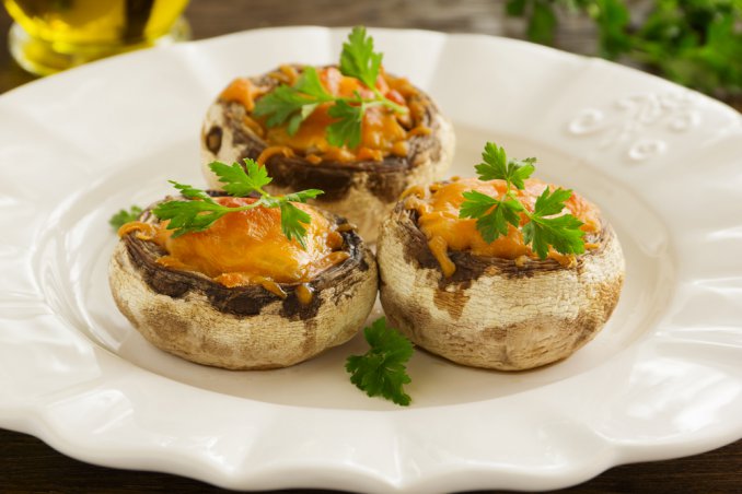 funghi gratinati formaggio vegetariano