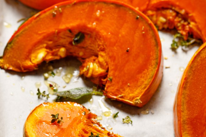 zucca halloween forno erbe olio semi