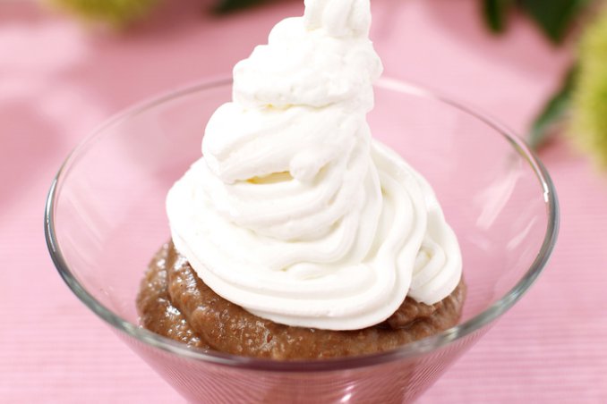 merenda autunno mousse crema castagne panna