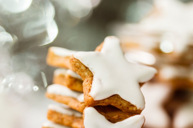 amaretti stelle natale glassa