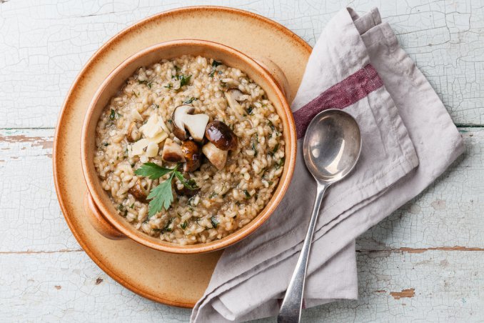 risotto con funghi surgelati