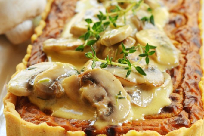 torta di zucca e funghi
