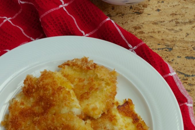 Mozzarella fritta con ripieno di piselli