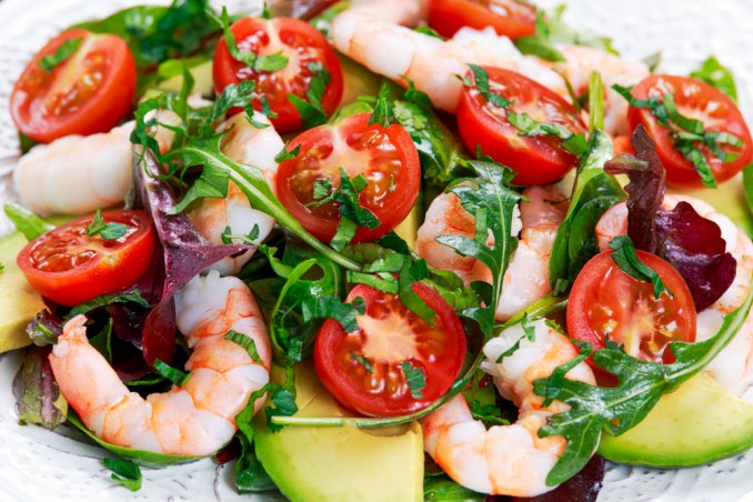 Insalata di gamberi ed avocado