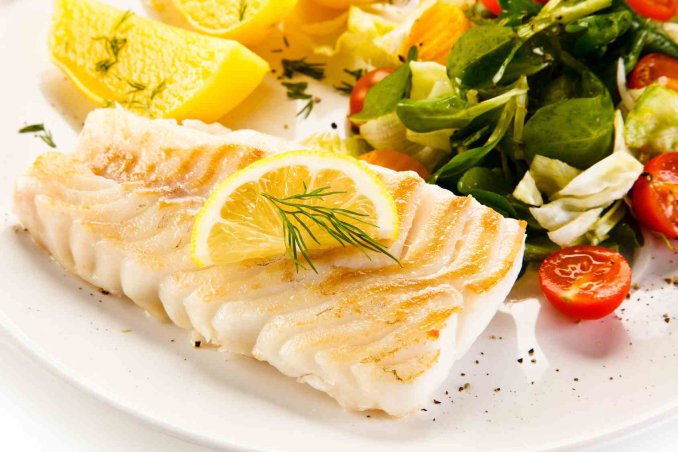 Merluzzo al forno con zucchine