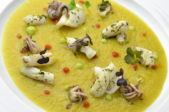 Crema di cardi con le seppie