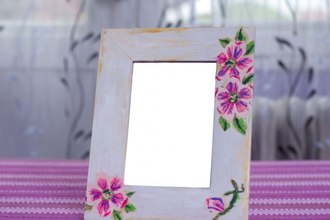 cornici decoupage San Valentino, portafoto decoupage San Valentino, regali fai da te San Valentino