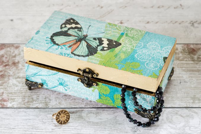 portagioie fai da te, portagioie decoupage