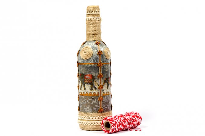 decorare bottiglie vetro