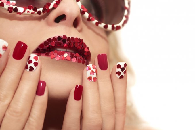 san valentino, nail art, unghie