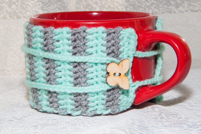 regali san valentino fai da te, copritazza uncinetto