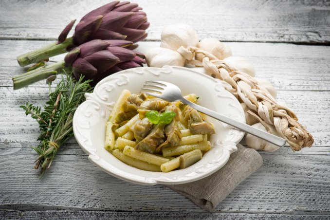 carbonara di carciofi, cucina vegetariana, ricette vegetariane