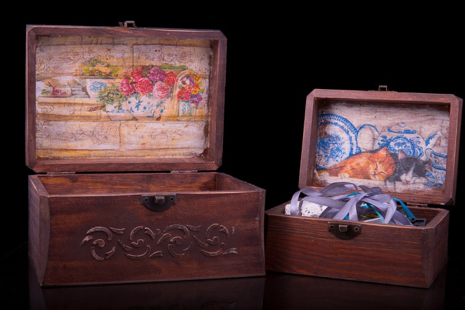 decorare cassapanca, cassapanca decoupage