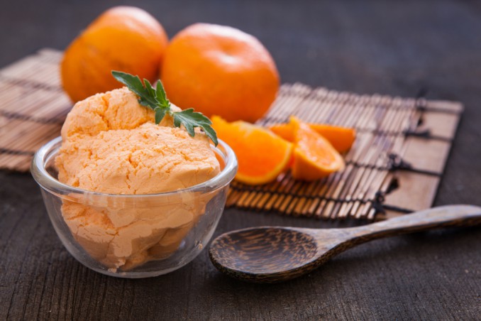 gelato arancia e cioccolato