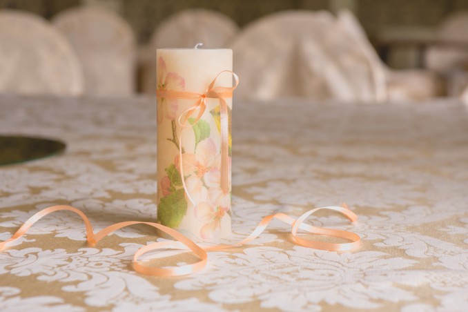 decorare candele, candele decoupage