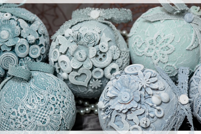 palline polistirolo decoupage, palline di natale decoupage, decoupage polistirolo